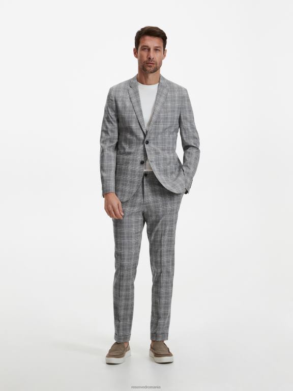 multicolor Reserved bărbați îmbrăcăminte blazer cu carouri slim fit 648HZ1613