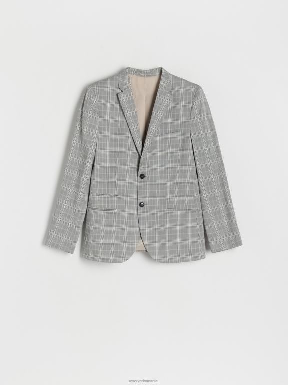 multicolor Reserved bărbați îmbrăcăminte blazer cu carouri slim fit 648HZ1613