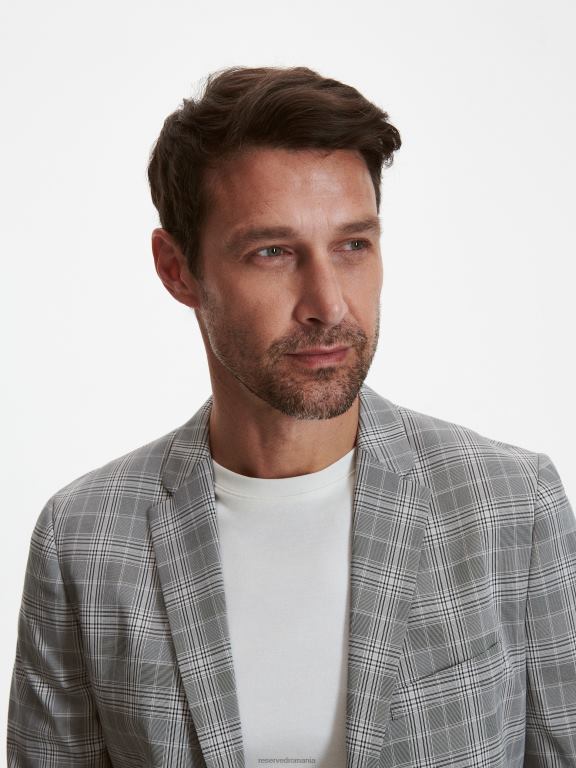 multicolor Reserved bărbați îmbrăcăminte blazer cu carouri slim fit 648HZ1613