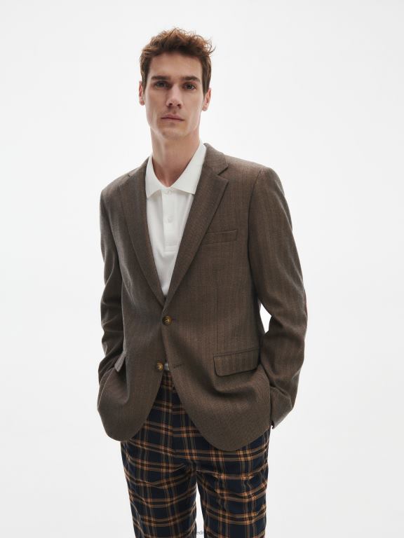 multicolor Reserved bărbați îmbrăcăminte blazer în os de hering 648HZ1614