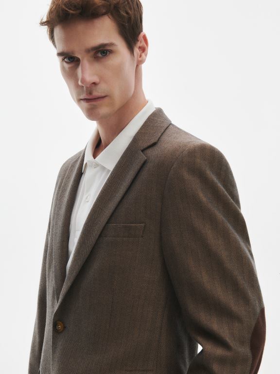 multicolor Reserved bărbați îmbrăcăminte blazer în os de hering 648HZ1614