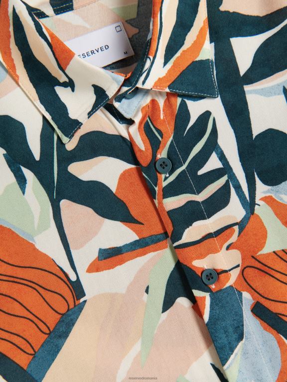 multicolor Reserved bărbați îmbrăcăminte cămașă din viscoză cu potrivire normală 648HZ1395