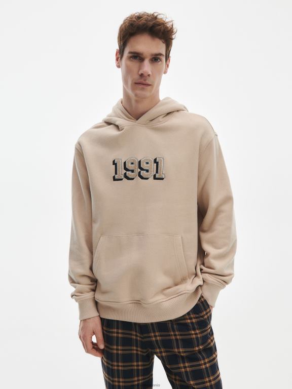 multicolor Reserved bărbați îmbrăcăminte hanorac din bumbac organic redesign 648HZ1603