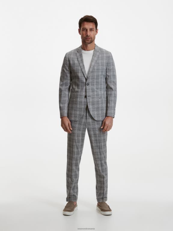 multicolor Reserved bărbați îmbrăcăminte pantaloni subțiri verificați 648HZ1495