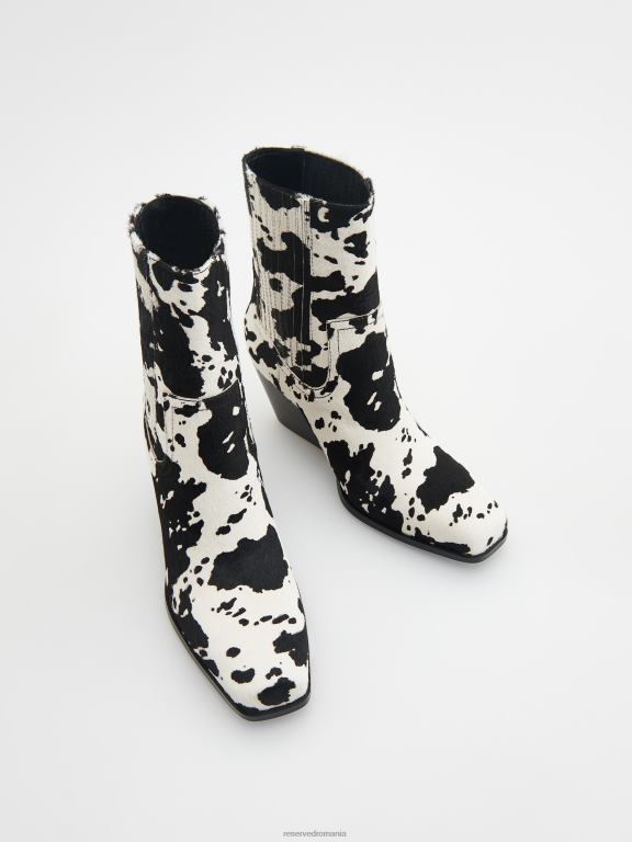 multicolor Reserved femei pantofi botine din piele 648HZ942