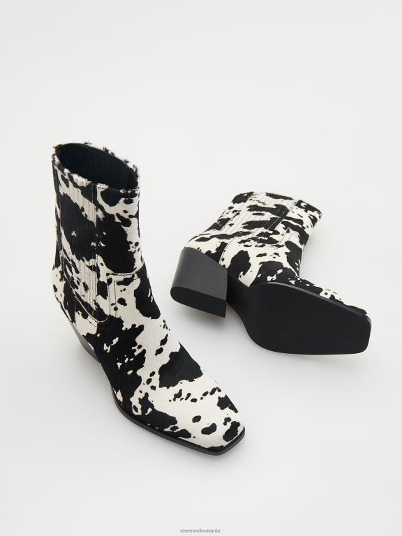 multicolor Reserved femei pantofi botine din piele 648HZ942