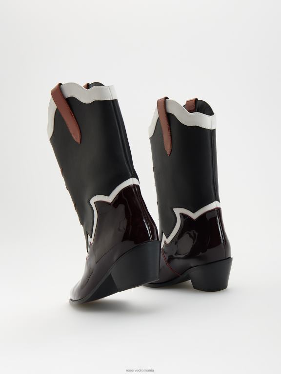 multicolor Reserved femei pantofi cizme de cowboy din piele 648HZ943