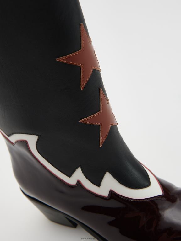 multicolor Reserved femei pantofi cizme de cowboy din piele 648HZ943