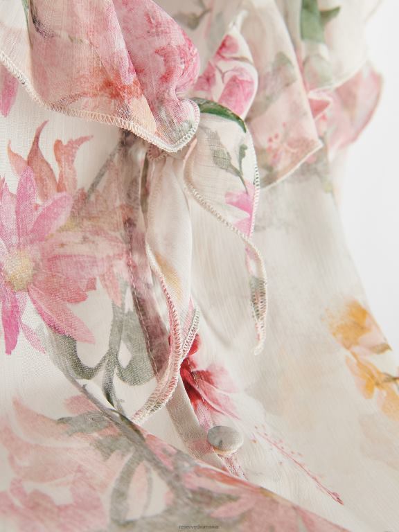 multicolor Reserved femei îmbrăcăminte bluză florală din plasă 648HZ86