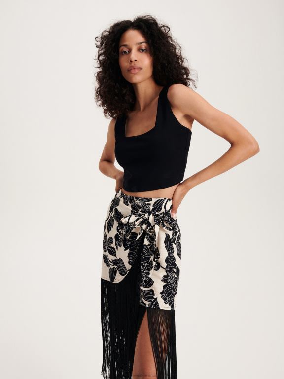 multicolor Reserved femei îmbrăcăminte fusta cu imprimeu floral 648HZ817