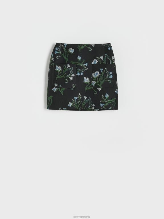 multicolor Reserved femei îmbrăcăminte fusta jacquard floral 648HZ863