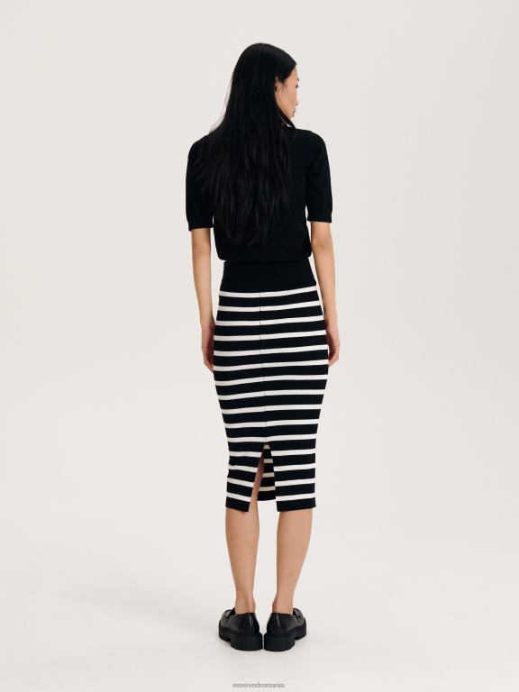 multicolor Reserved femei îmbrăcăminte fusta midi din jerseu 648HZ538