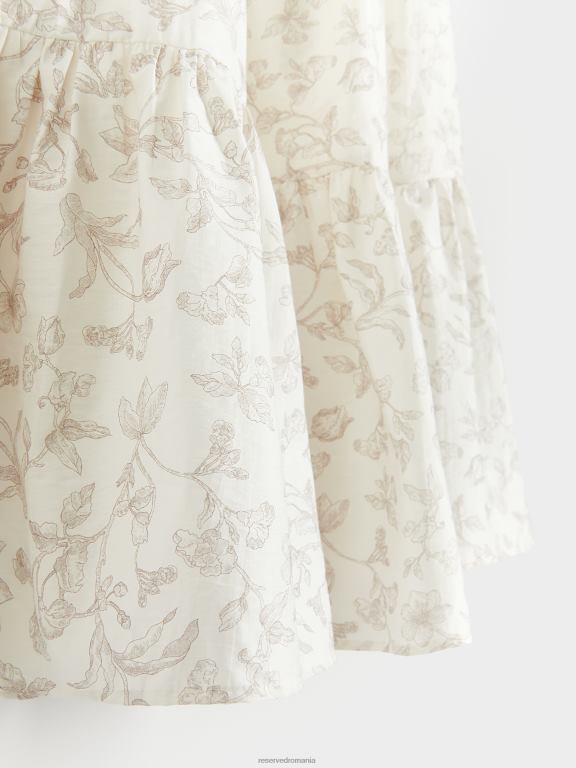 multicolor Reserved femei îmbrăcăminte fustă cu model botanic 648HZ866