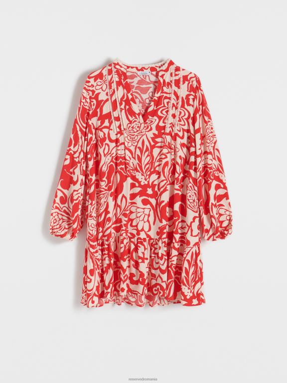 multicolor Reserved femei îmbrăcăminte rochie din vascoza 648HZ73