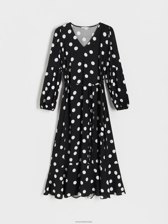 multicolor Reserved femei îmbrăcăminte rochie maxi bogata in vascoza 648HZ7