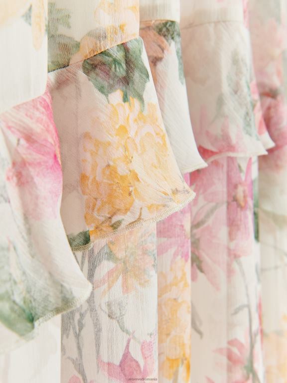 multicolor Reserved femei îmbrăcăminte rochie maxi cu imprimeu floral 648HZ54