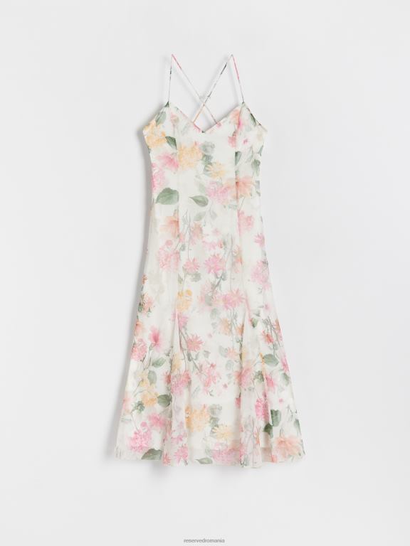 multicolor Reserved femei îmbrăcăminte rochie midi cu model 648HZ78