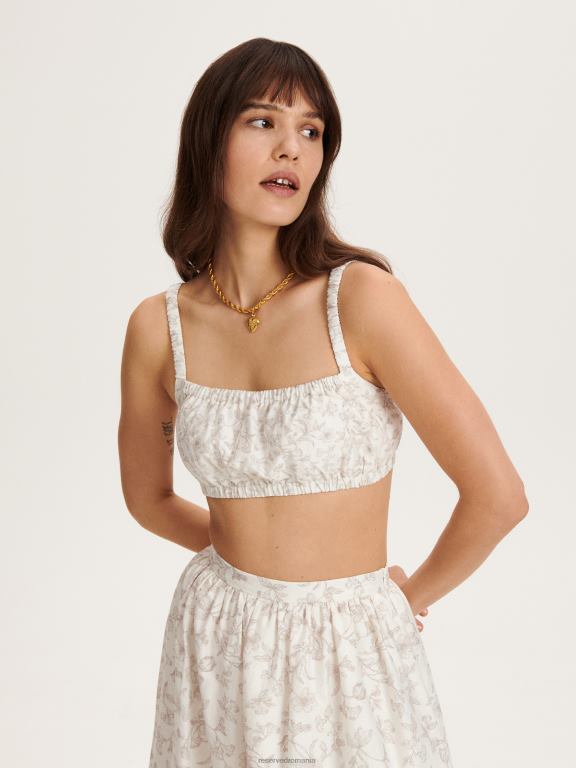 multicolor Reserved femei îmbrăcăminte top cu model botanic 648HZ523