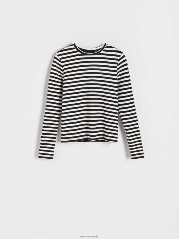 multicolor Reserved femei îmbrăcăminte tricou cu mânecă lungă bogat în viscoză 648HZ383