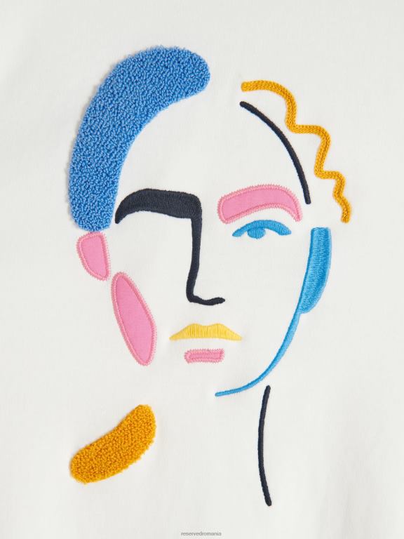 multicolor Reserved femei îmbrăcăminte tricou din bumbac 648HZ375