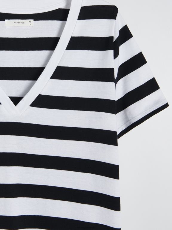 multicolor Reserved femei îmbrăcăminte tricou nou regular fit 648HZ443