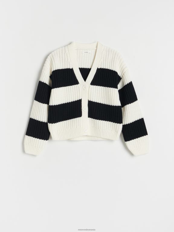 multicolor Reserved fetelor îmbrăcăminte cardigan cu dungi 648HZ2006