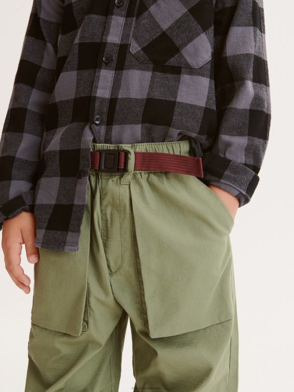 măsline Reserved băieți îmbrăcăminte pantaloni de jogging cu buzunare cargo 648HZ2131