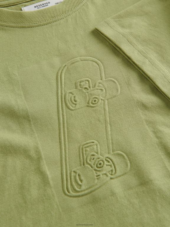 măsline Reserved băieți îmbrăcăminte tricou supradimensionat cu imprimeu 648HZ2046