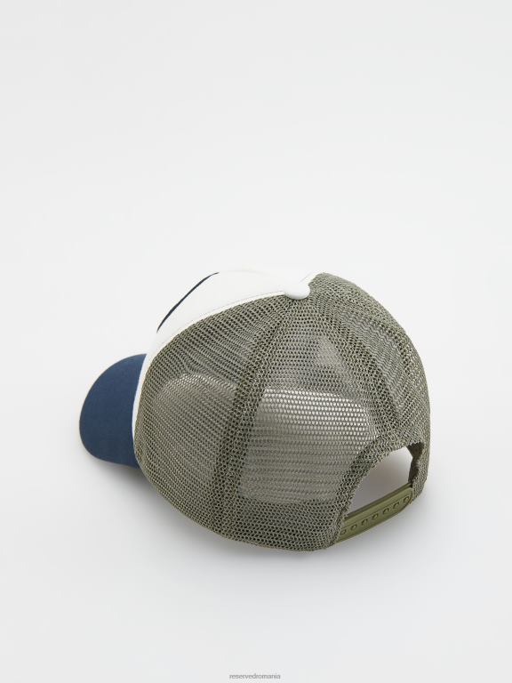 măsline Reserved bărbați accesorii șapcă de camioner cu plasture 648HZ1644
