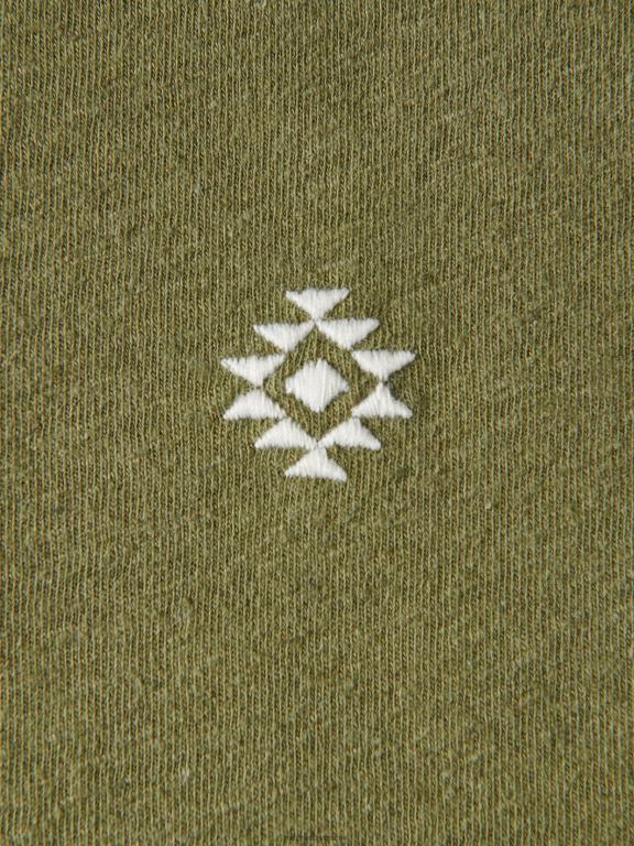 măsline Reserved bărbați îmbrăcăminte stil de modă tricou cu potrivire obișnuită 648HZ1255