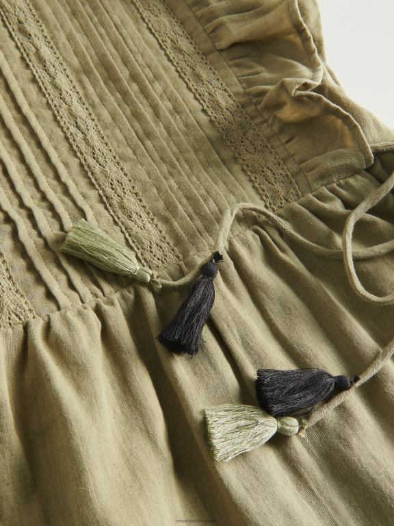 măsline Reserved femei îmbrăcăminte bluză cu tiv peplum 648HZ363