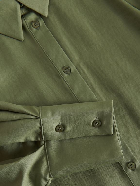 măsline Reserved femei îmbrăcăminte cămașă supradimensionată 648HZ290