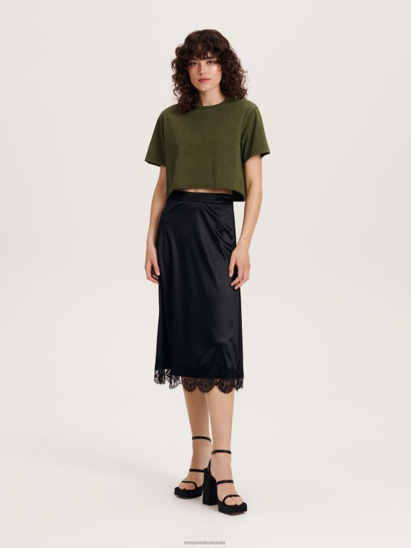 măsline Reserved femei îmbrăcăminte tricou scurt 648HZ479