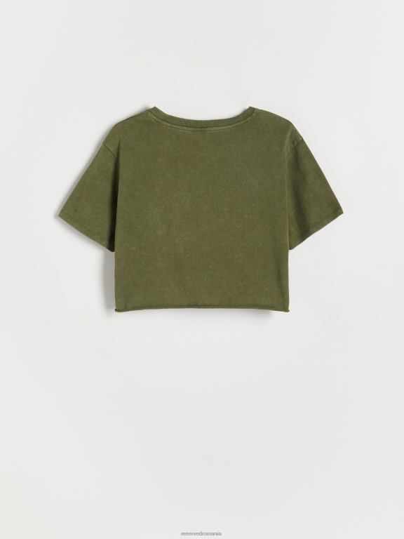 măsline Reserved femei îmbrăcăminte tricou scurt 648HZ479