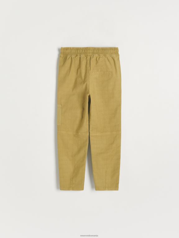 măsline ușor Reserved băieți îmbrăcăminte pantaloni morcovi 648HZ2214
