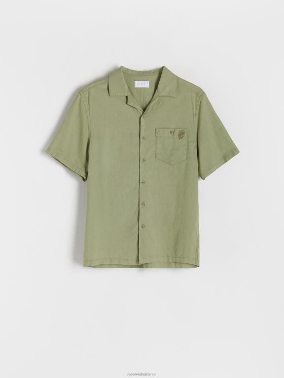 măsline ușor Reserved bărbați îmbrăcăminte cămaşă 648HZ1377