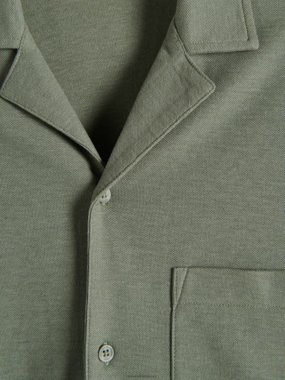 măsline ușor Reserved bărbați îmbrăcăminte cămașă supradimensionată 648HZ1385