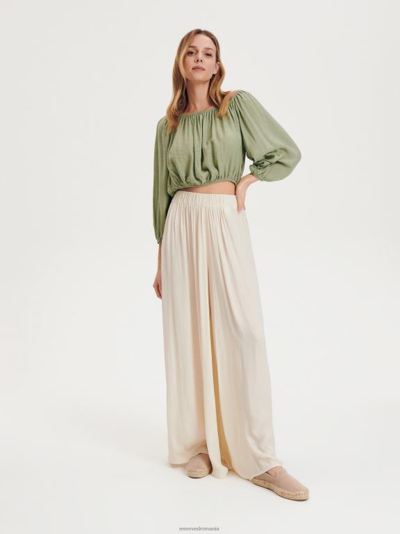 măsline ușor Reserved femei îmbrăcăminte top bogat în viscoză 648HZ337