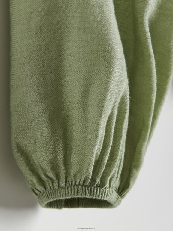 măsline ușor Reserved femei îmbrăcăminte top bogat în viscoză 648HZ337