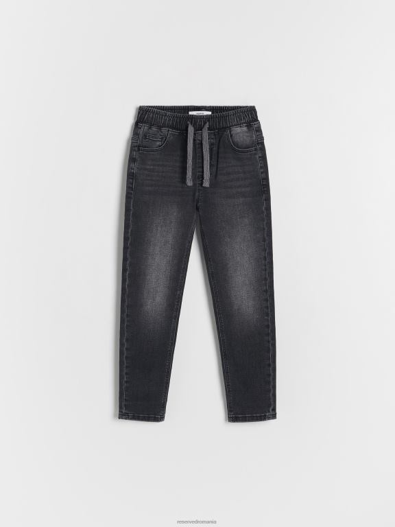 negru Reserved băieți îmbrăcăminte blugi elastici morcov 648HZ2169