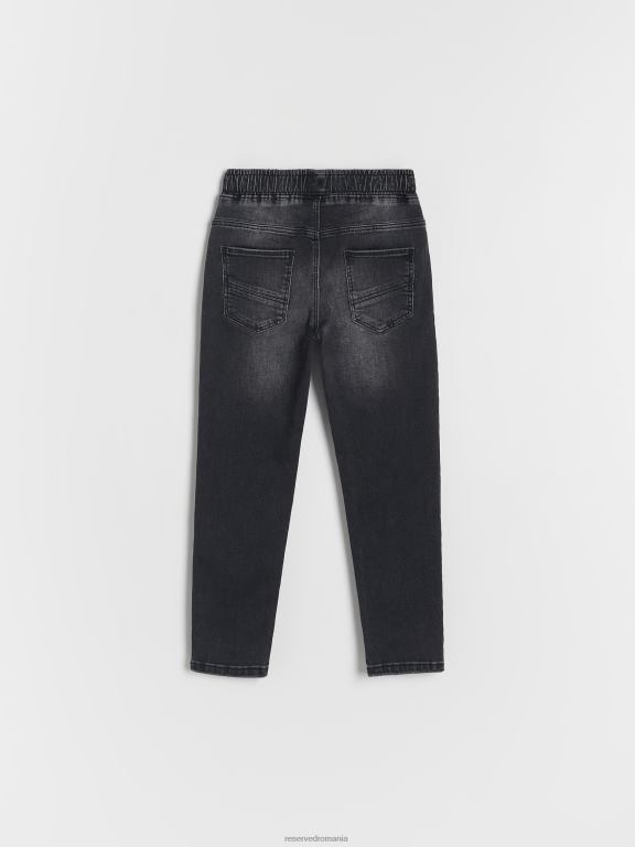 negru Reserved băieți îmbrăcăminte blugi elastici morcov 648HZ2169