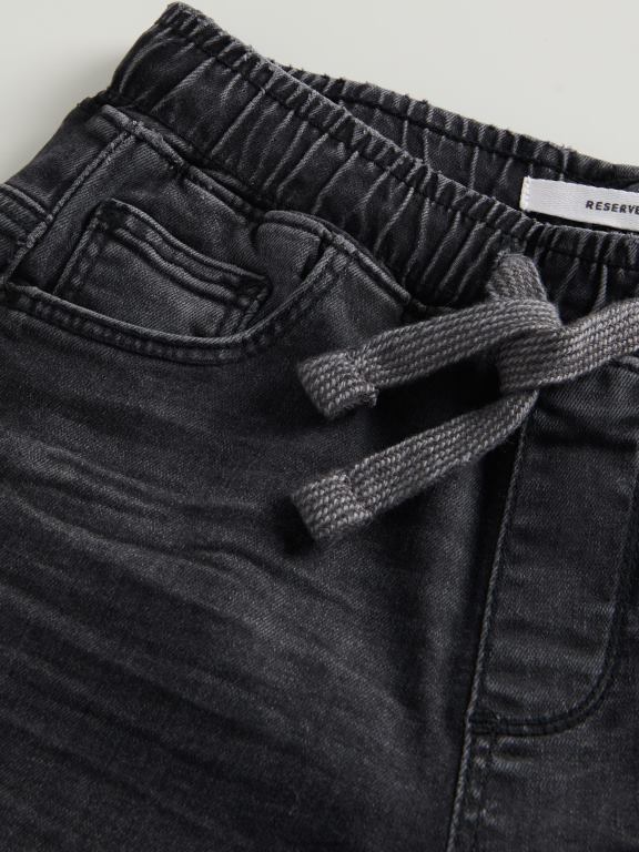 negru Reserved băieți îmbrăcăminte blugi elastici morcov 648HZ2169