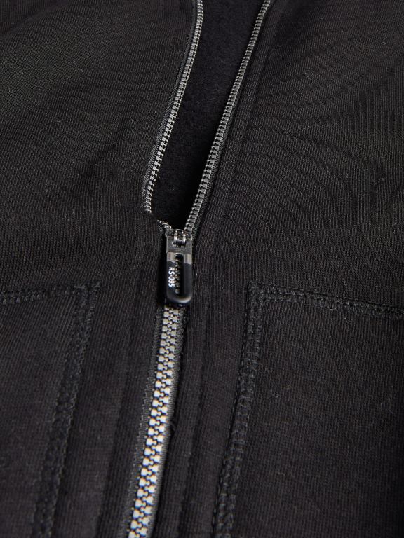 negru Reserved băieți îmbrăcăminte hanorac din bumbac 648HZ2080