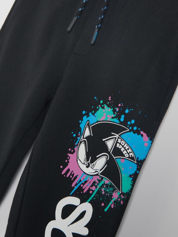 negru Reserved băieți îmbrăcăminte joggeri sonici 648HZ2215