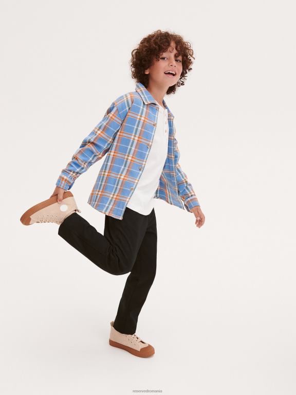 negru Reserved băieți îmbrăcăminte pantaloni chino clasici 648HZ2187