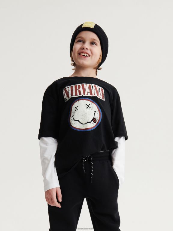 negru Reserved băieți îmbrăcăminte pantaloni de jogger pentru trening 648HZ2044