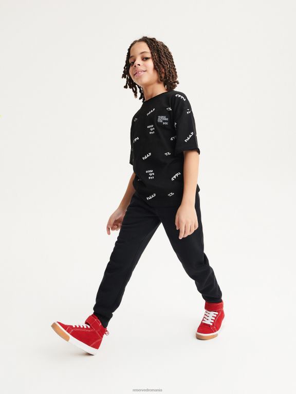 negru Reserved băieți îmbrăcăminte pantaloni de jogger pentru trening 648HZ2044