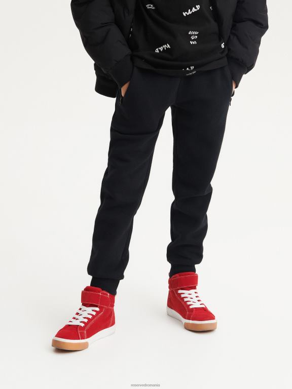 negru Reserved băieți îmbrăcăminte pantaloni de jogger pentru trening 648HZ2044