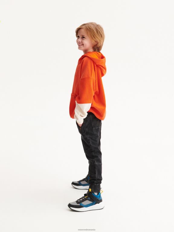 negru Reserved băieți îmbrăcăminte pantaloni de jogging transpirați 648HZ2177