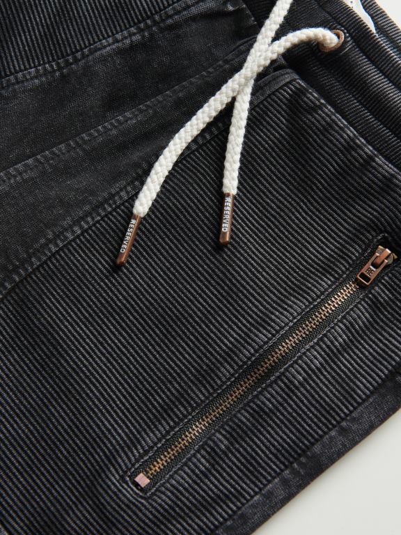 negru Reserved băieți îmbrăcăminte pantaloni de jogging transpirați 648HZ2177